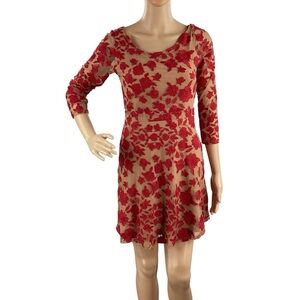 For Love & Lemons Temecula Bow Back Embroidered Mini Dress M
